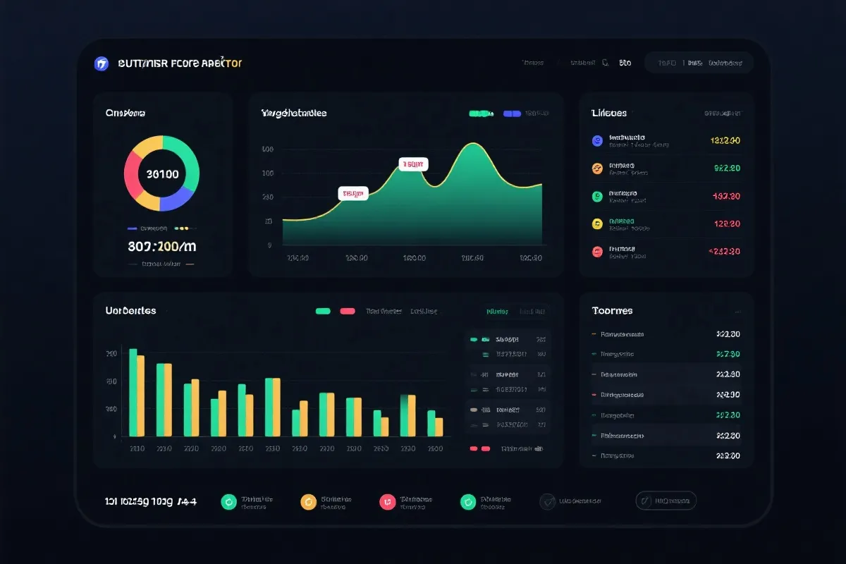 数据仪表盘示意图